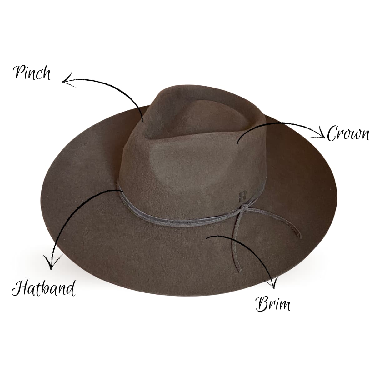Petra Brown Wool Felt Fedora Hat